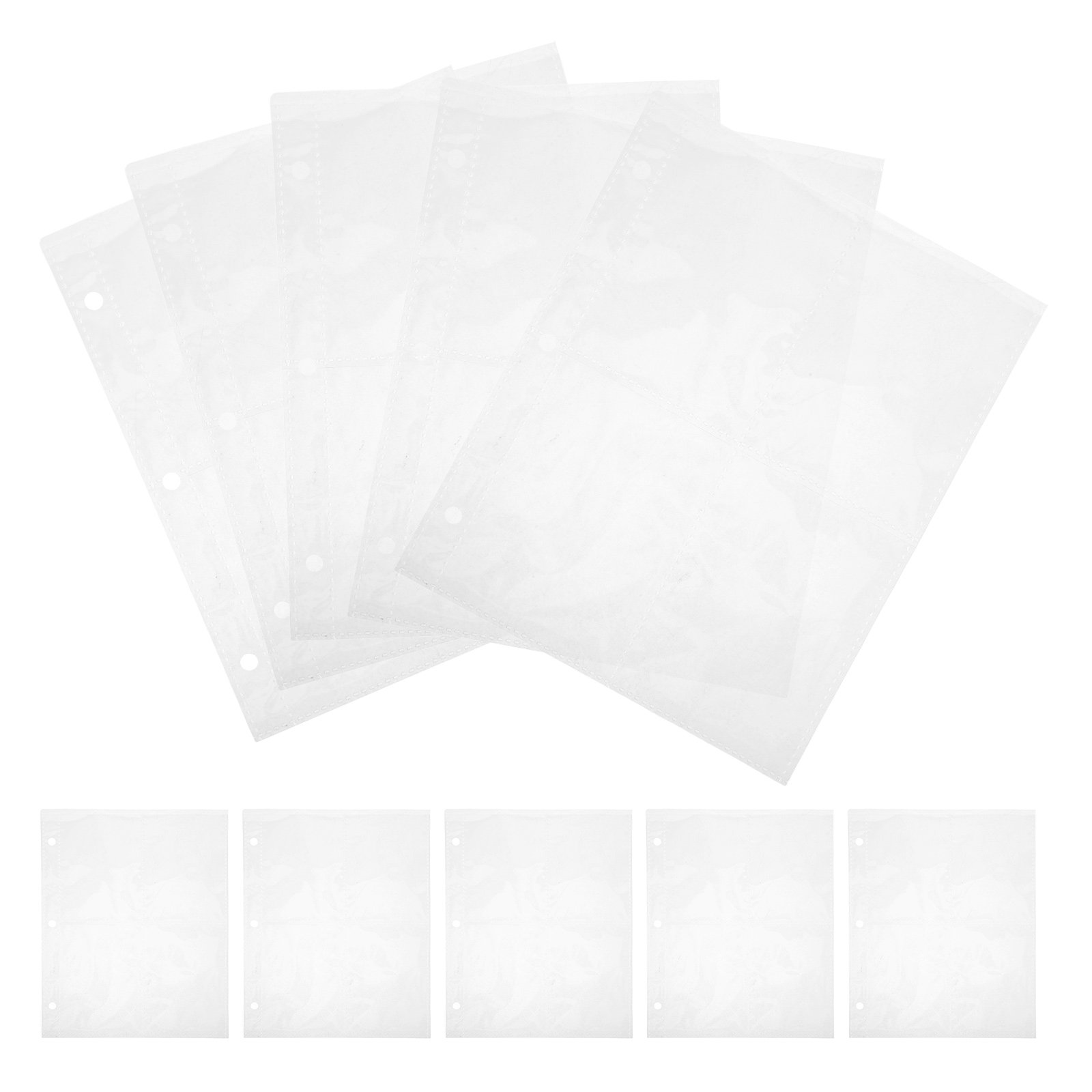 Trading Card Binder - 10Pcs Clear Binder Card Sleeves Transparent