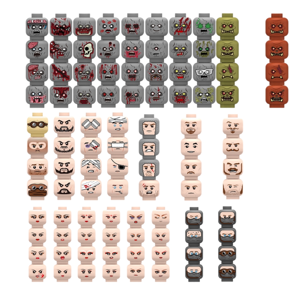 Injured Emotional Face Heads B - Lego Minifigure Holder recensione e prezzo