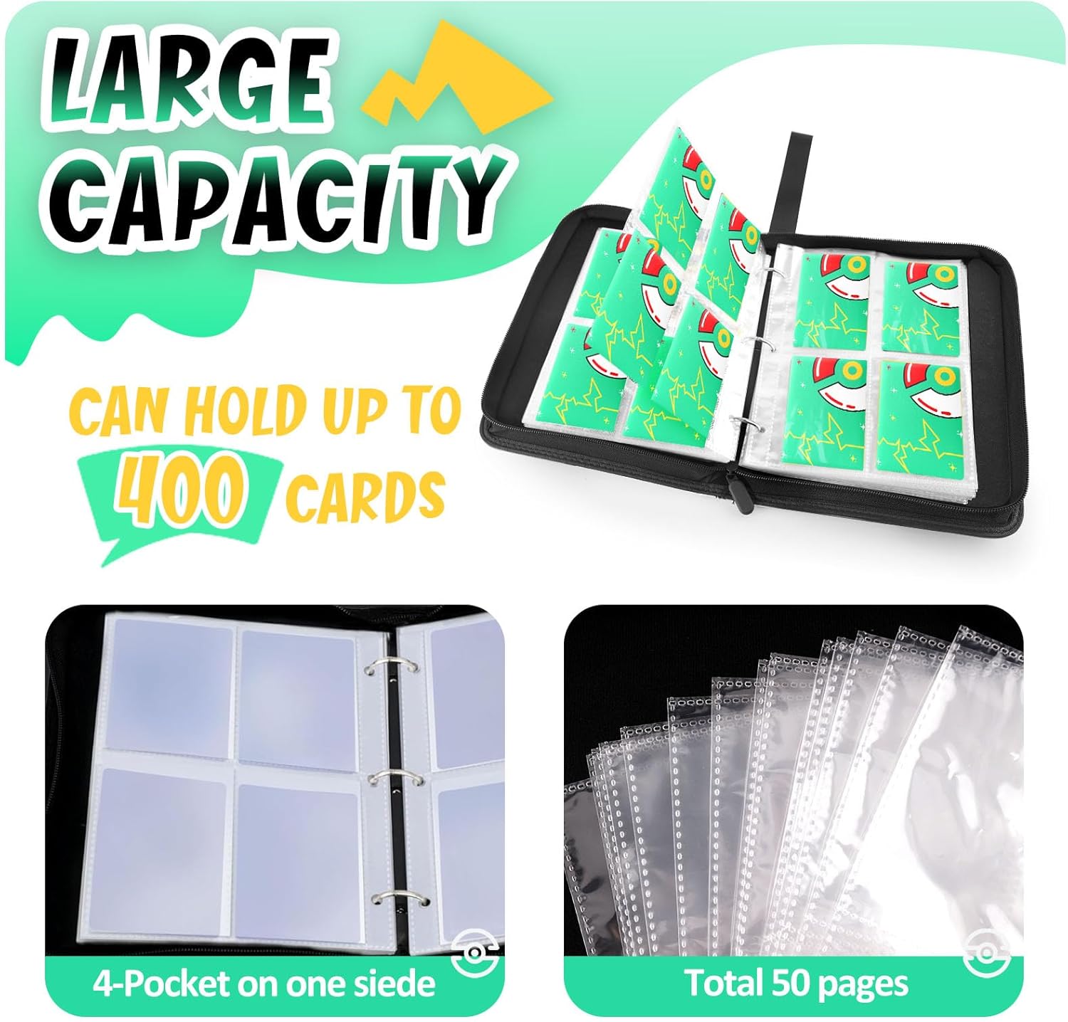 400 Pockets Card Binder with 5 - Trading Card Binder recensione e prezzo